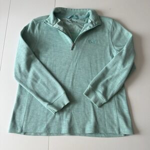 Lincoln Outfitters Women's 1/4 Zip Turquoise Pullover Size‎ L Relaxed Fit